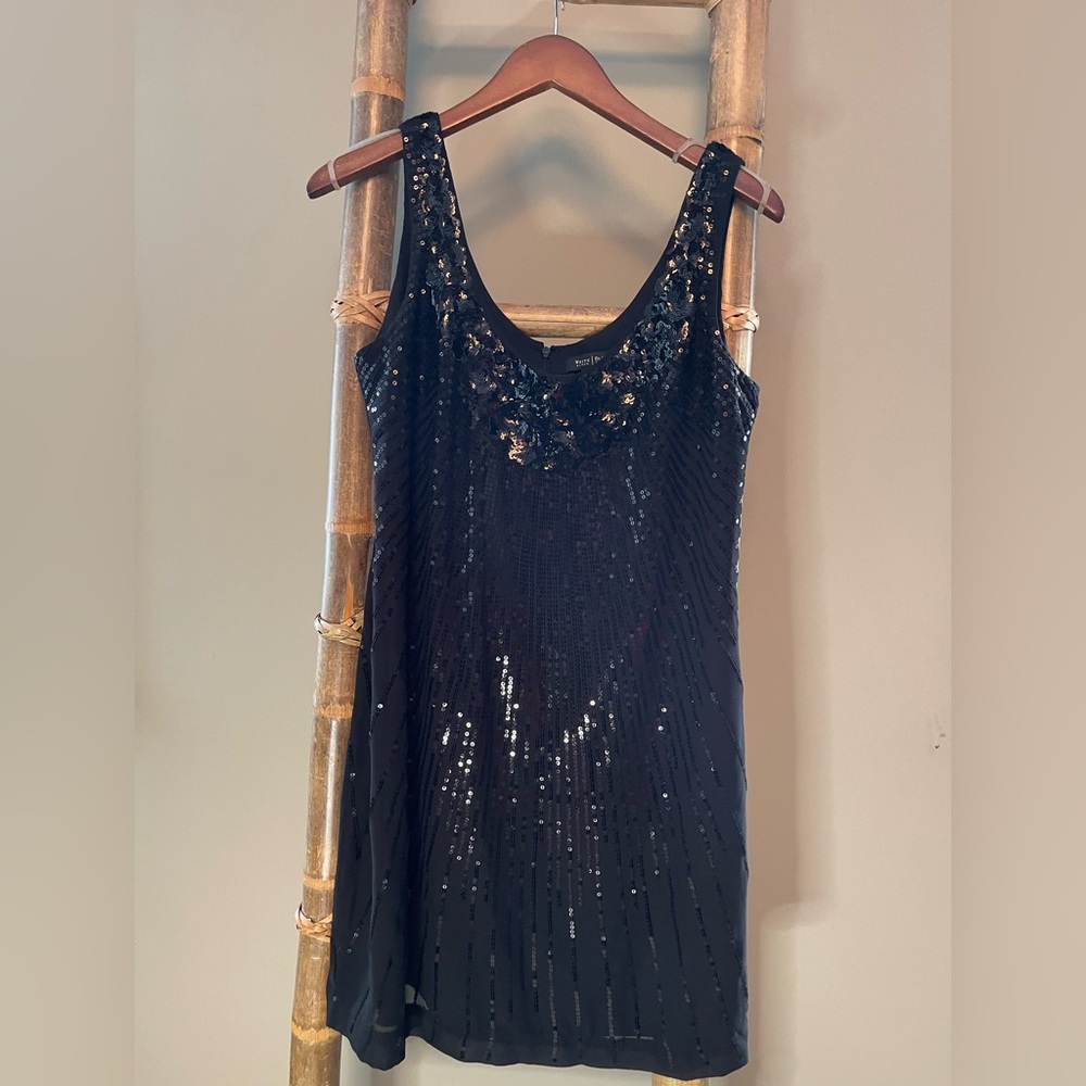 White House Black Market Black Sequin Dress